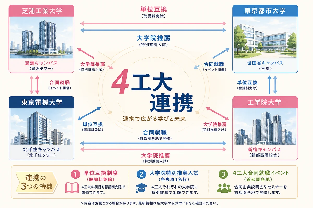4工大連携の3つの特典