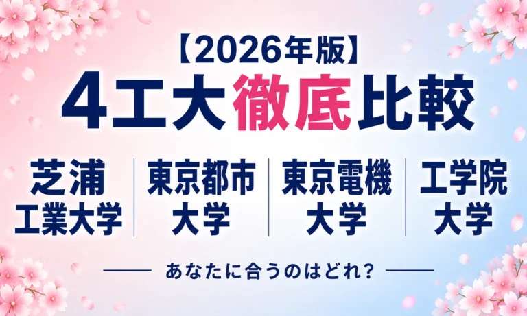 4工大を徹底比較(芝浦・都市大・電機・工学院)