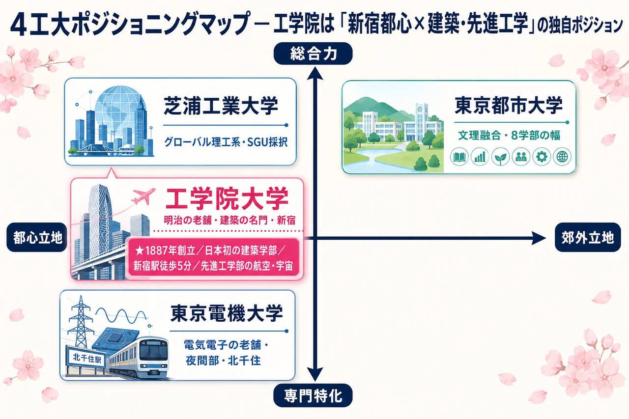 工学院大学 4工大ポジショニングマップ