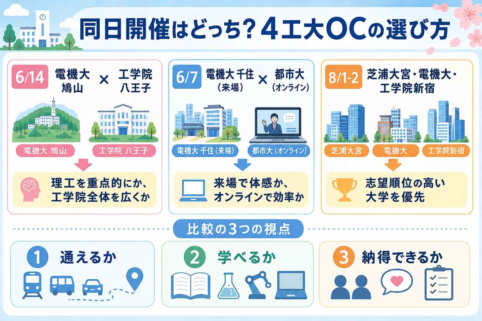 4工大OC 同日開催 優先順位マップ(2026年)