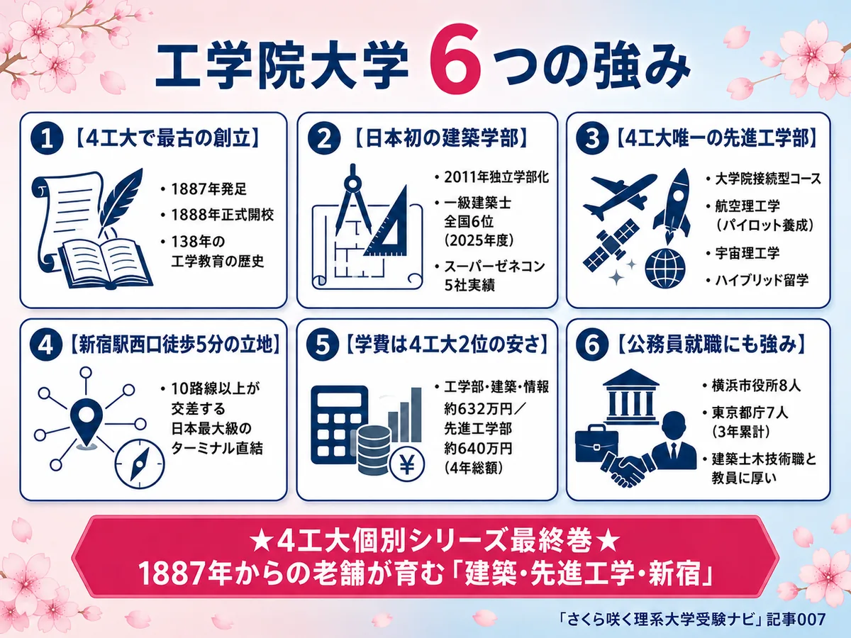 工学院大学 6つの強み まとめ