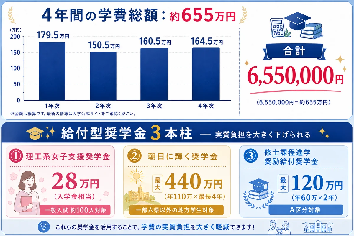 芝浦工業大学 学費+奨学金3本柱