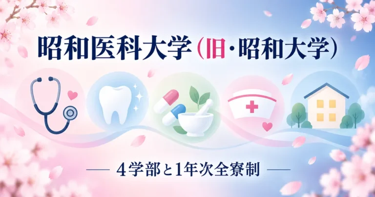 昭和医科大学の4学部を徹底解説
